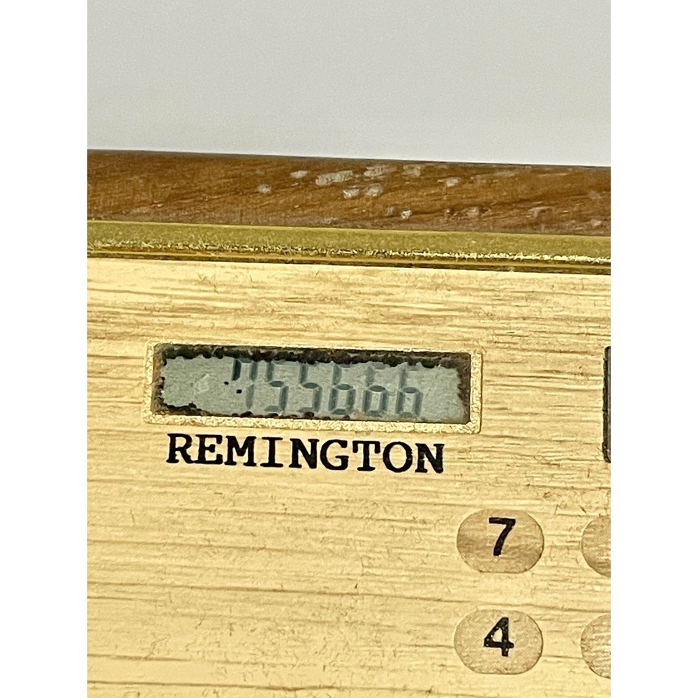 Vintage Remington Solar Calculator and matching Pen in Wood Box - Picture 5 of 7